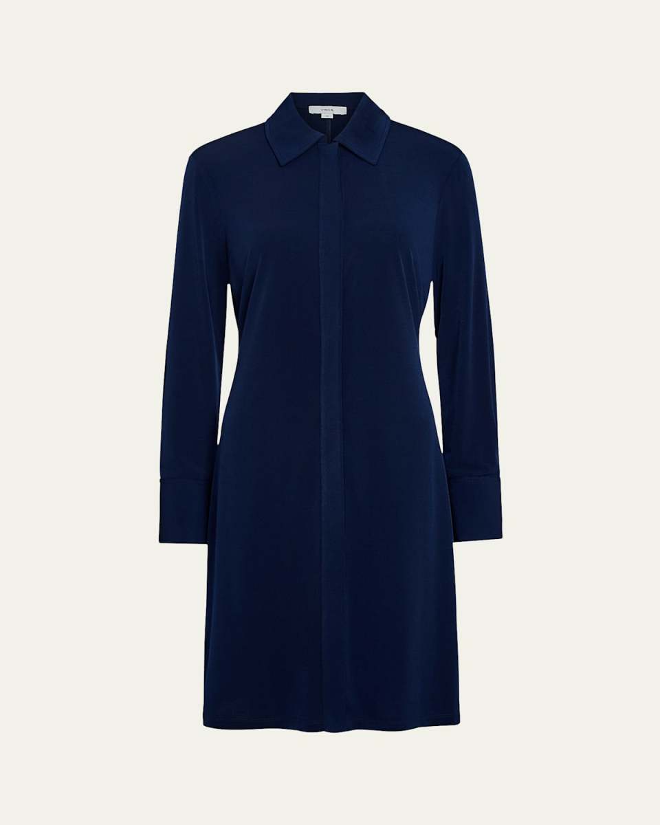 Long-Sleeve Polo Shirtdress